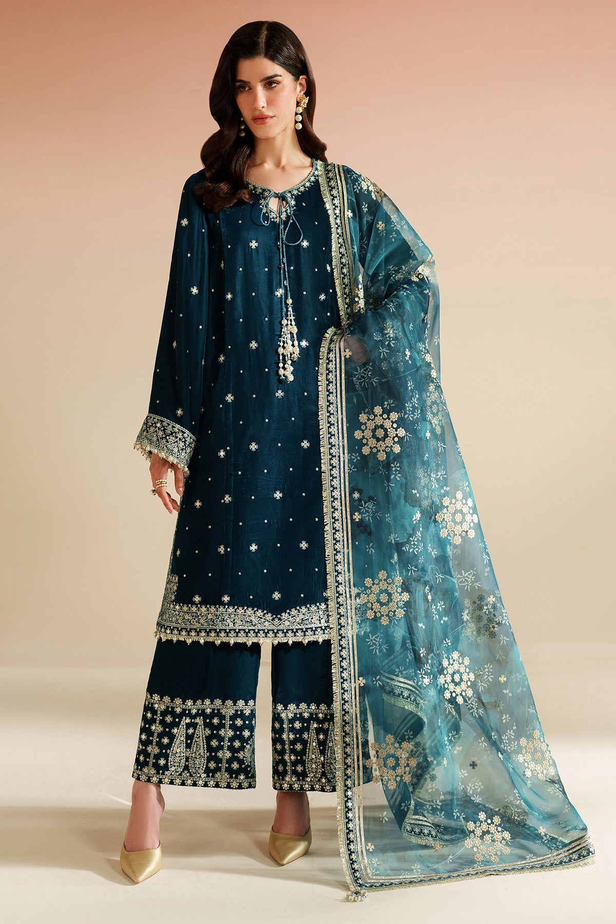 Jazmin | VVF D-2 | Embroidered Velvet Formal