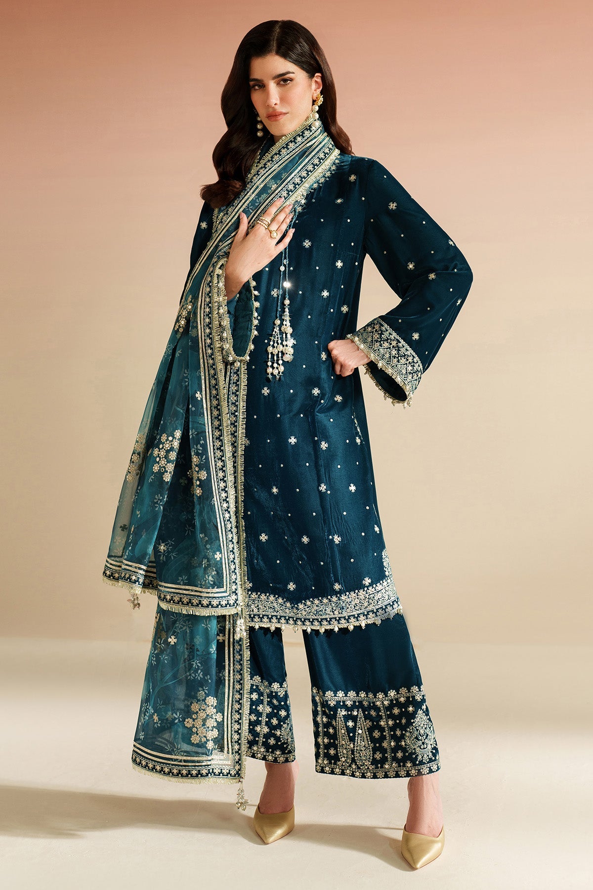 Jazmin | VVF D-2 | Embroidered Velvet Formal