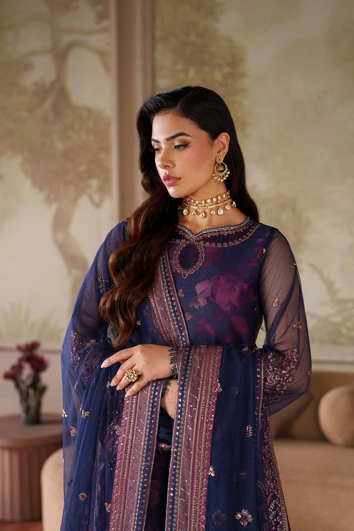 Highway Fashion Zarif Asra purple wedding outfit Pakistan