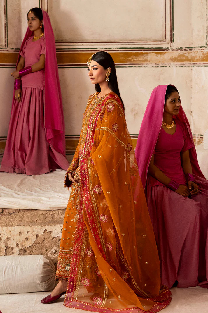 Dupatta and pallu embroidery details of Emaan Adeel SOLMIRA outfit