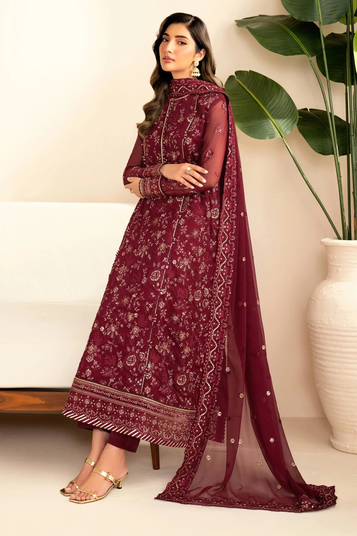 Dyed rawsilk trouser of Xenia DARYA formal wear