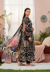 Elaf Lawn Sleeve Print Detail-side view showing print from side