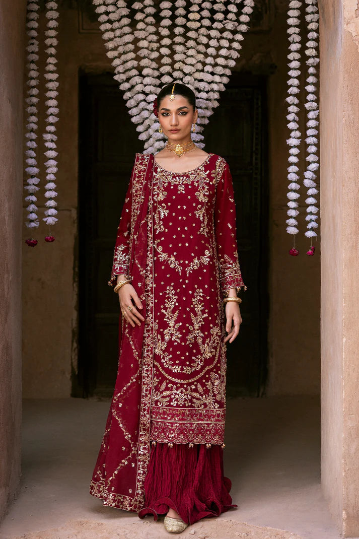 Emaan Adeel Empress Wedding Formals'25 ROSMYN with Raw Silk Trouser