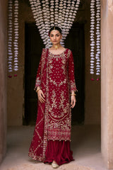 Emaan Adeel Empress Wedding Formals'25 ROSMYN with Raw Silk Trouser