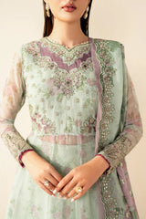 Embroidered chiffon dupatta with floral motifs – Xenia SIVE