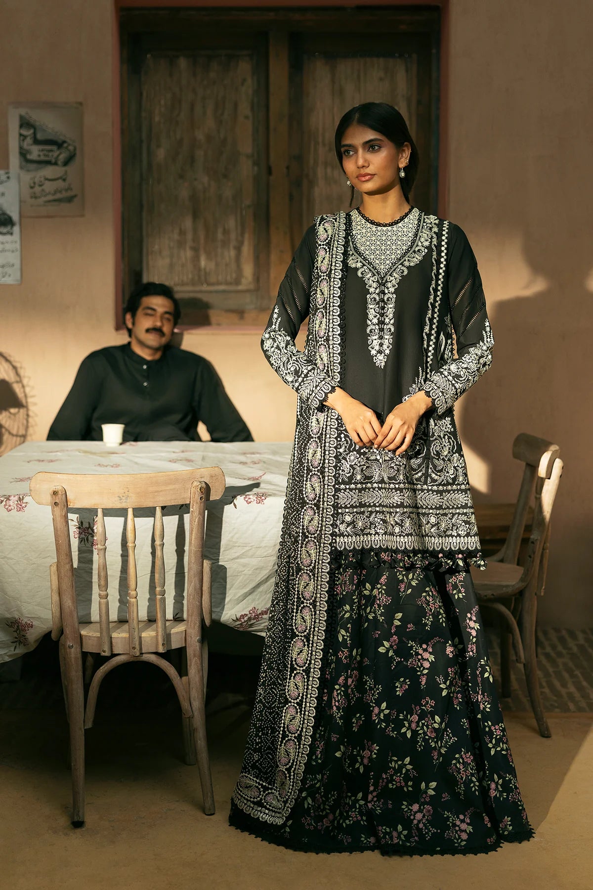 Embroidered front panels of Afrozeh Bekhudi lawn suit