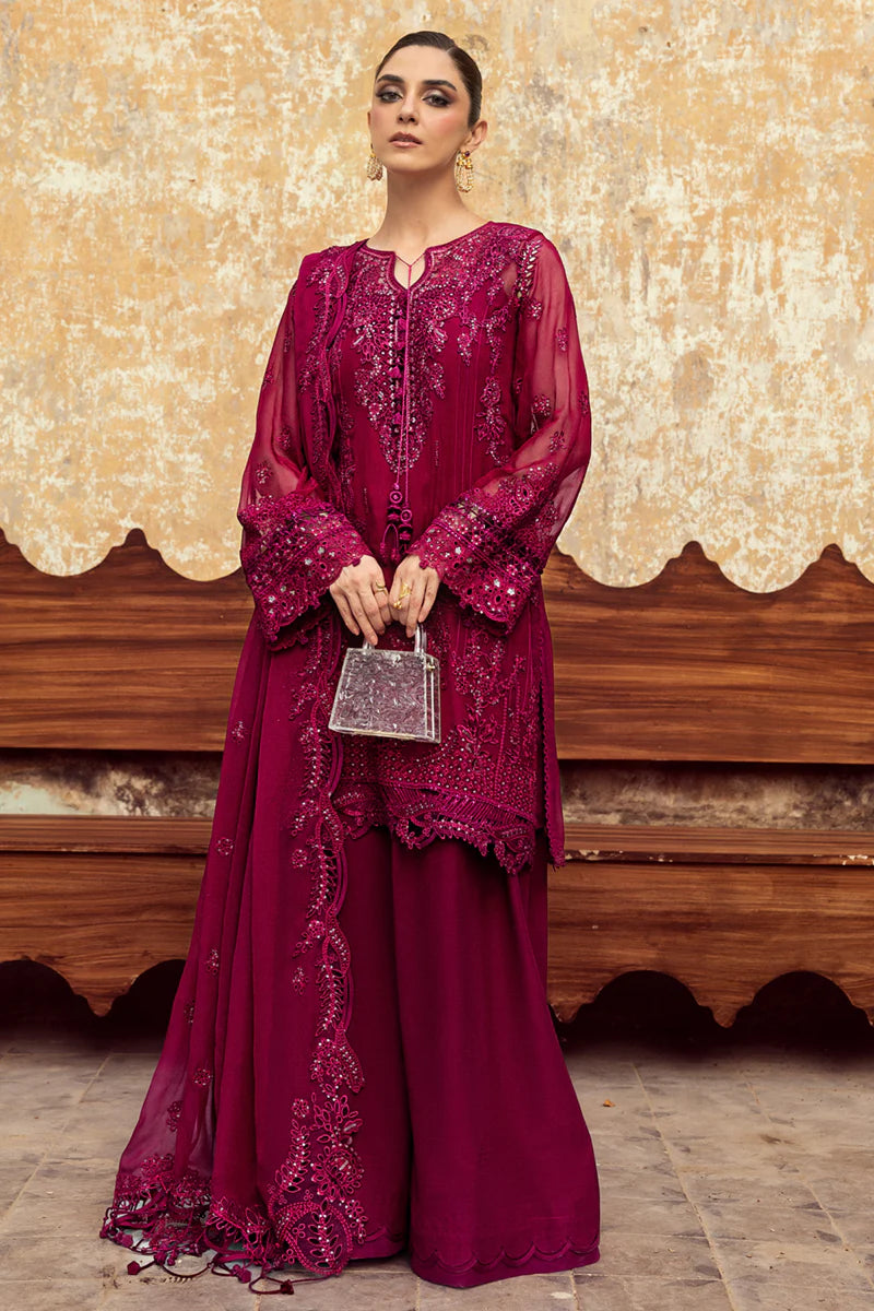 Chikankari embroidered front border of Qalamkar SIOFE dress