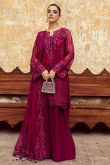 Chikankari embroidered front border of Qalamkar SIOFE dress