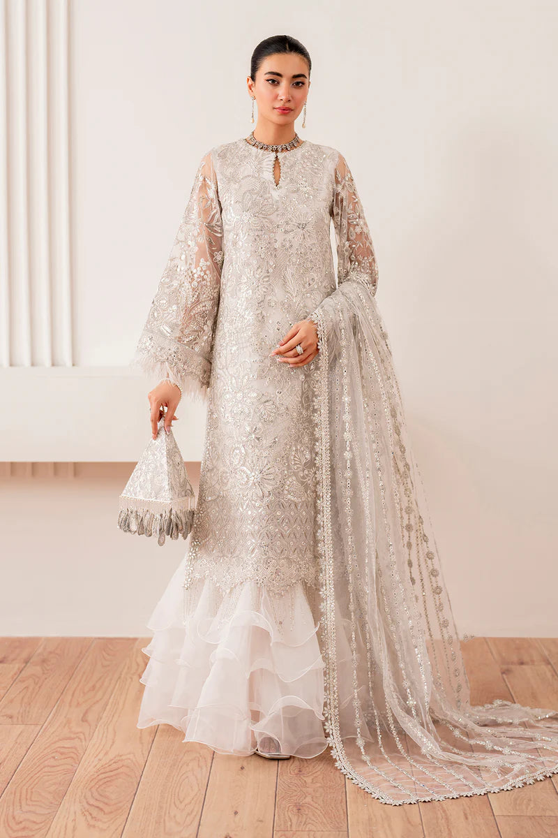 Embroidered net front of Baroque UF-703 dress