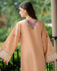 Embroidered organza back neckline detail – Roheenaz Elaris