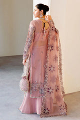 Embroidered organza back with sequins detailing of H-501