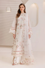 Embroidered organza border for shirt hem in Rumman