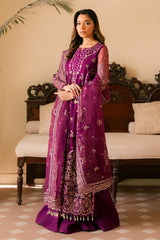 Embroidered organza front right panel of Ayzel Honora dress