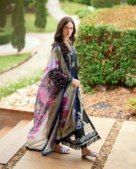 Embroidered silk daman border on Roheenaz Sireli shirt