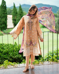Embroidered sleeves design in Elaris lawn suit