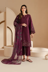 Embroidered textured lawn front of UE-463 by Iznik