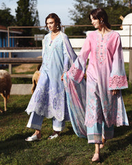 Solace | Ombre Chikankari By Mushq | Faint Blossom