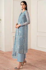 Farasha Aqua Bliss formal wear chiffon suit from Festive Formal collection