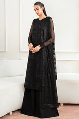 Farasha Dark Whisper formal outfit with raw silk trouser