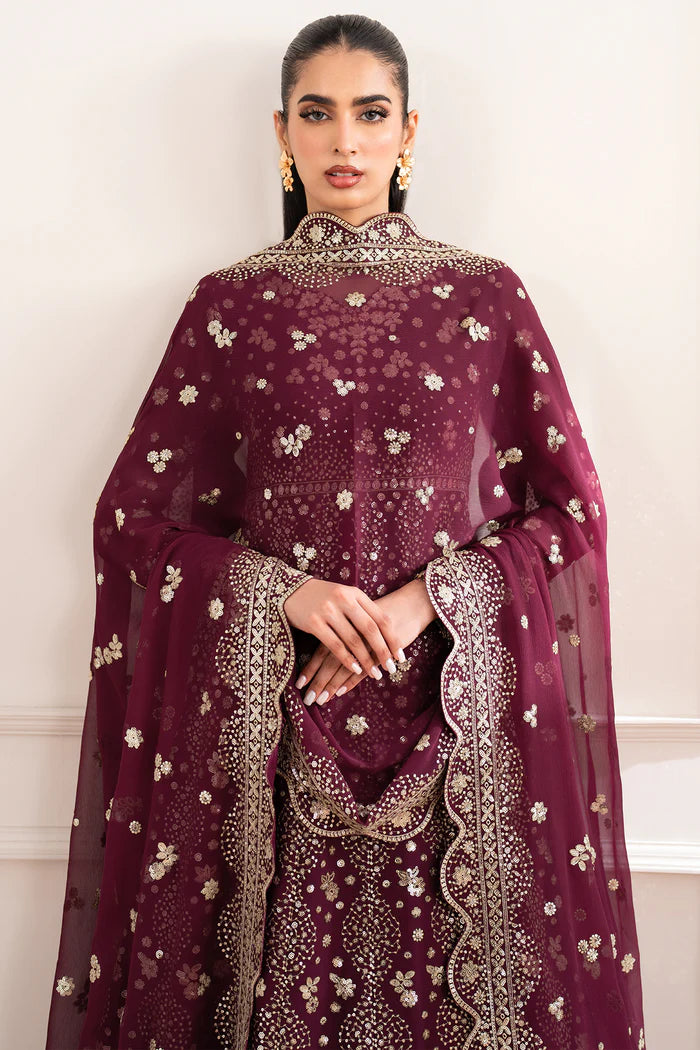 Farasha Maroon Empress luxury Festive Formal collection 2025