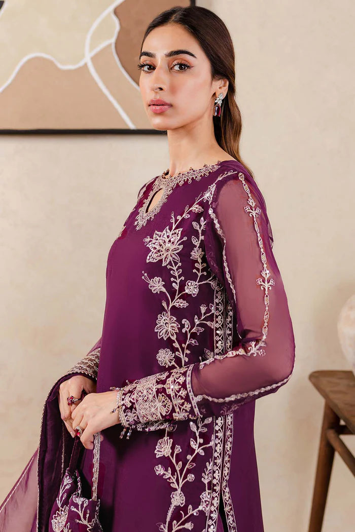 Farasha Plum Affair designer dress from Festive Formal collection 2025