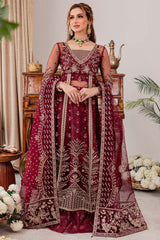 Farasha Valentina designer dress with embroidered net panels and bodice