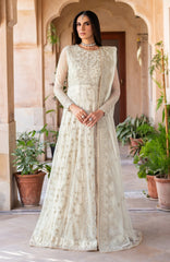 Front view of sequins embroidered net blouse from Zarif SBA-02 MIRAN
