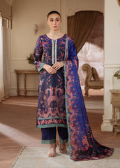 Gulaal | Velouré Printed Silk | Midnight Reverie SKU:GS - 03