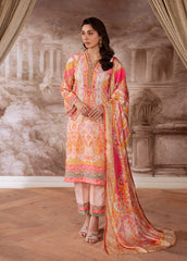 Gulaal | Velouré Printed Silk | Blush Royale SKU:GS - 04