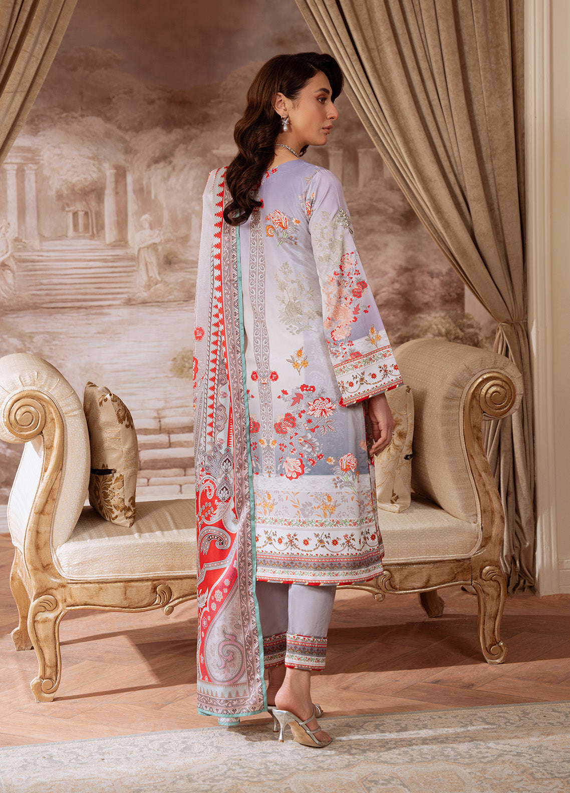 Gulaal | Velouré Printed Silk | Twilight Elegance SKU:GS - 05