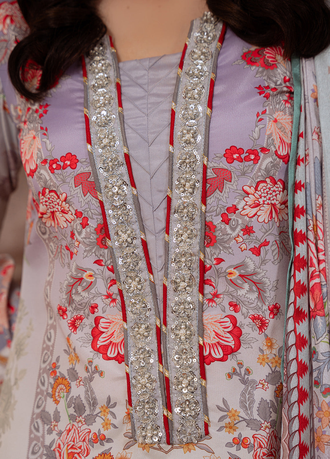 Gulaal | Velouré Printed Silk | Twilight Elegance SKU:GS - 05