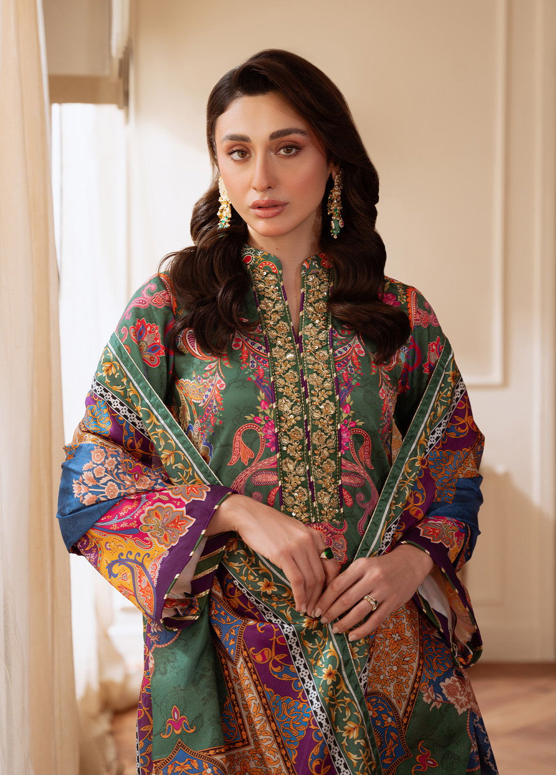 Gulaal | Velouré Printed Silk | Majestic Mosaic SKU:GS - 06