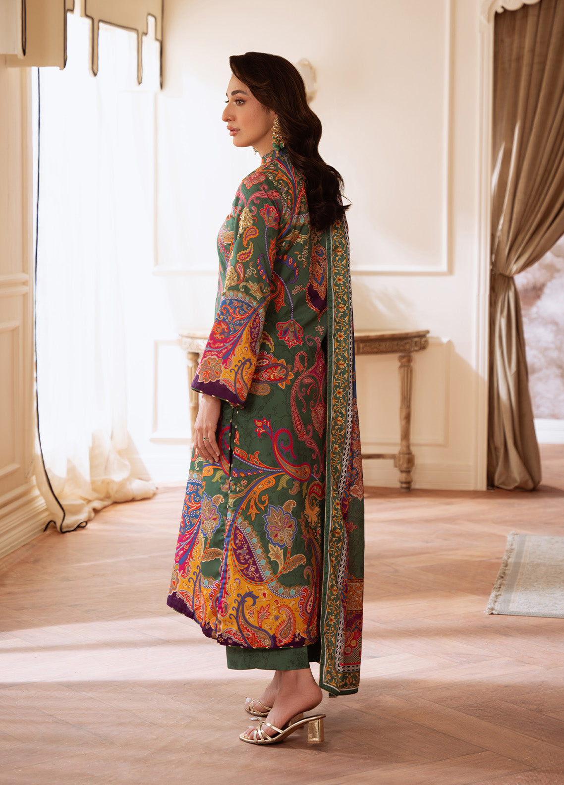 Gulaal | Velouré Printed Silk | Majestic Mosaic SKU:GS - 06