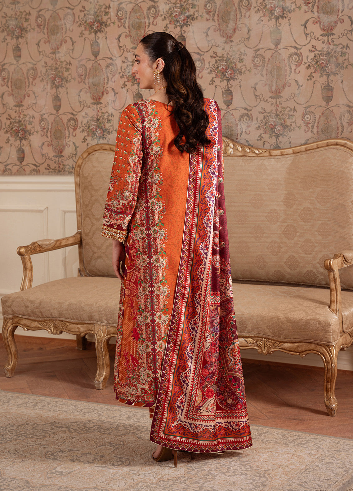 Gulaal | Velouré Printed Silk | Rustic Regalia SKU:GS - 07