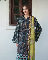 Roheenaz Whispered Florals Unstitched Volume 2 | Garden Mist