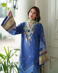 Roheenaz Whispered Florals Unstitched Volume 2 | Gentle Petals