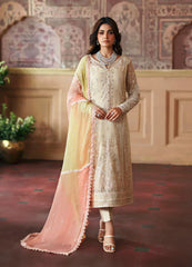 Gulaal Fareyah sequined chiffon front panel embroidery – Evayna Festive'25