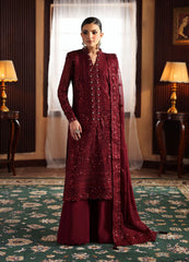 Gulaal Vezeen embroidered chiffon dupatta with organza border – Evayna Festive'25