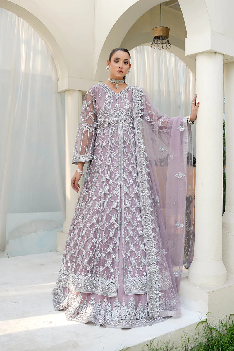 Shahnoor Formals Vol 2 Collection '23 By Hm Zari Decent Embroidered Purple Maxi with Elegant Style