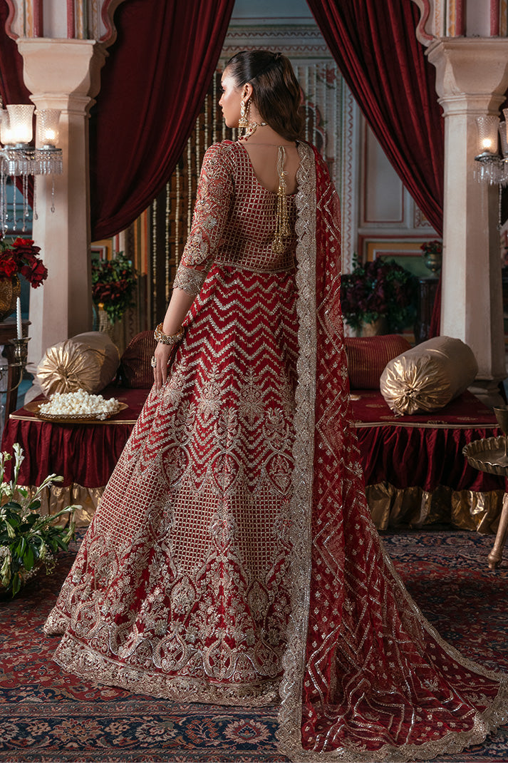 Dupatta embroidery of Zeenat luxury dress