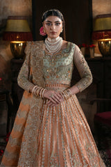 Imrozia Sitarah orange embroidered net formal dress