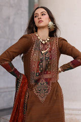 CHARIZMA POSHIMA VOL 3 2025 WINTER | 3-pc Unstitched Embroidered Dyed Leather Shirt PSW5-18