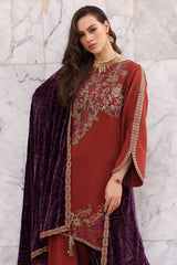 CHARIZMA POSHIMA VOL 3 2025 WINTER | 3-pc Unstitched Embroidered Dyed Leather Shirt PSW5-22