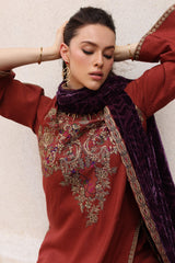 CHARIZMA POSHIMA VOL 3 2025 WINTER | 3-pc Unstitched Embroidered Dyed Leather Shirt PSW5-22