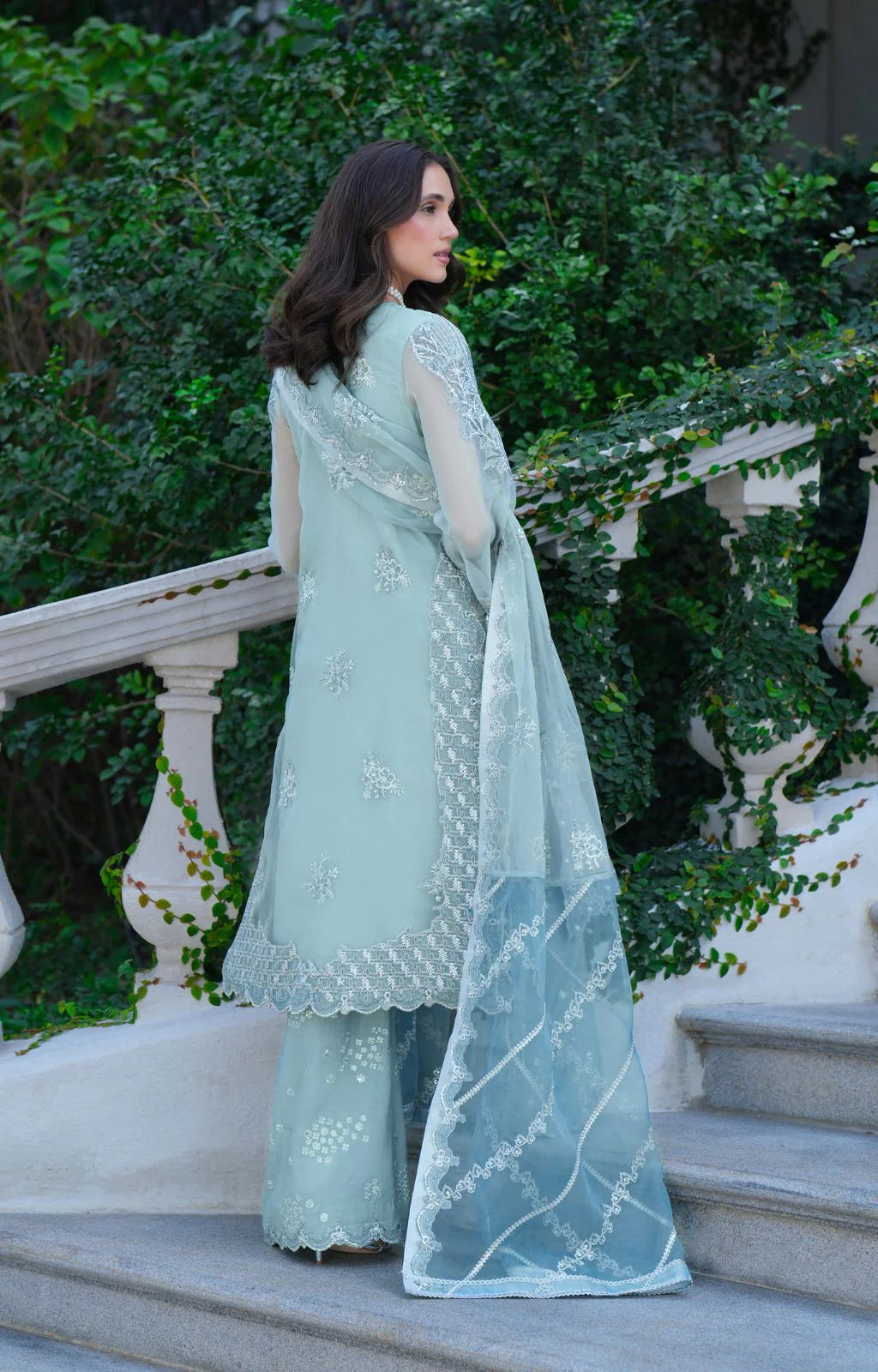 Inayat Premium MOONLIGHT outfit with raw silk trouser and silk inner