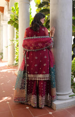 Inayat Premium ORIANA designer dress with colorful dupatta pallus