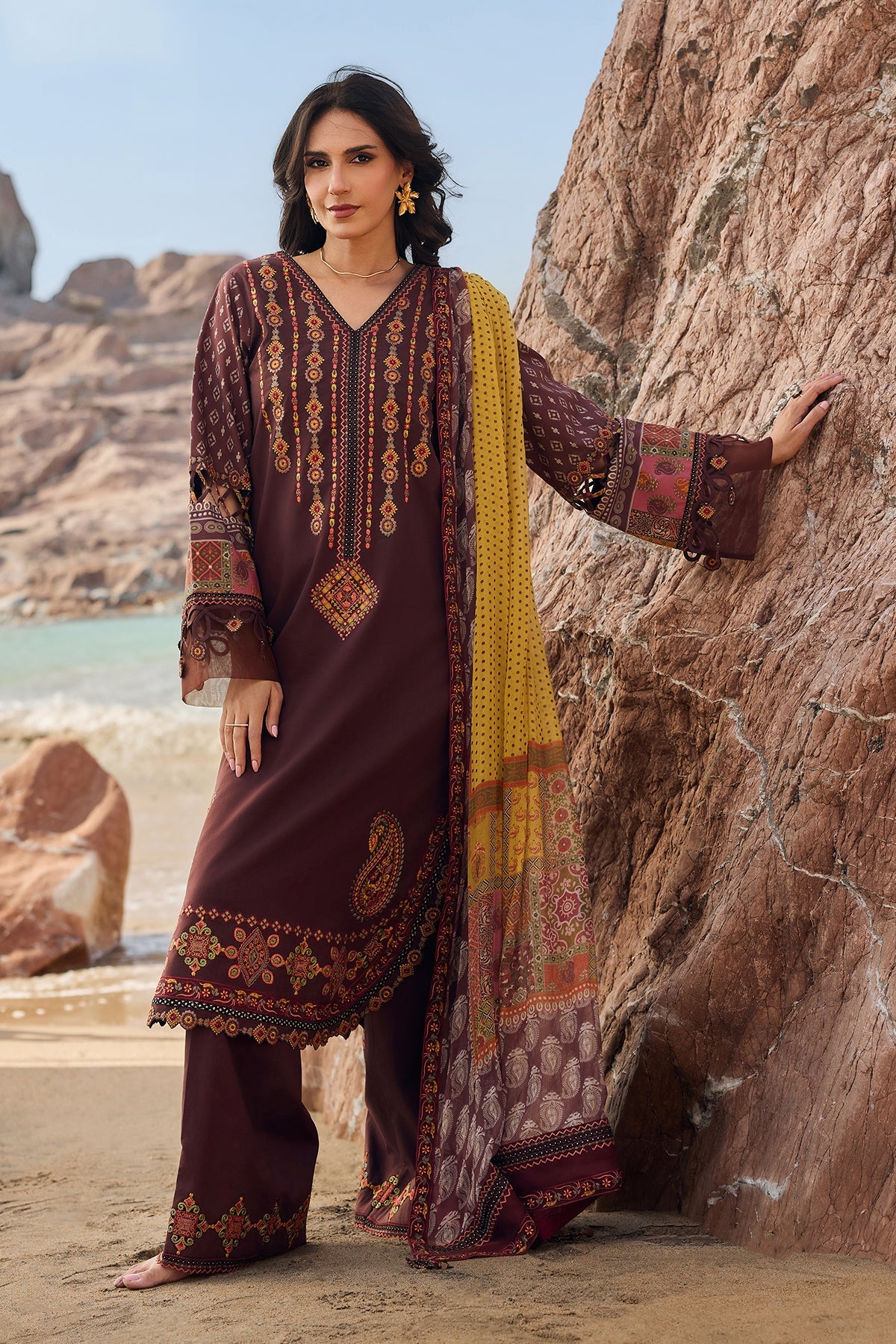 Charizma Sun Shine Vol 01 '26 | 3-PC Unstitched Embroidered Lawn Collection CSN6-09