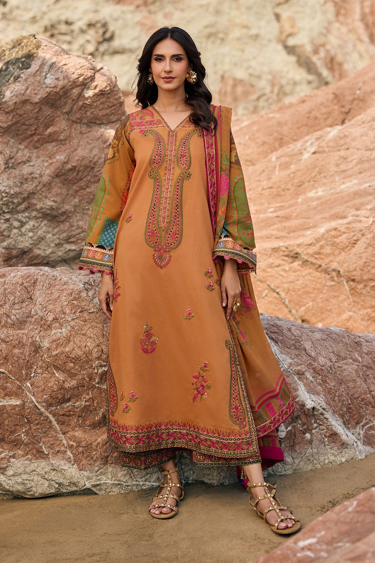 Charizma Sun Shine Vol 01 '26 | 3-PC Unstitched Embroidered Lawn Collection CSN6-02