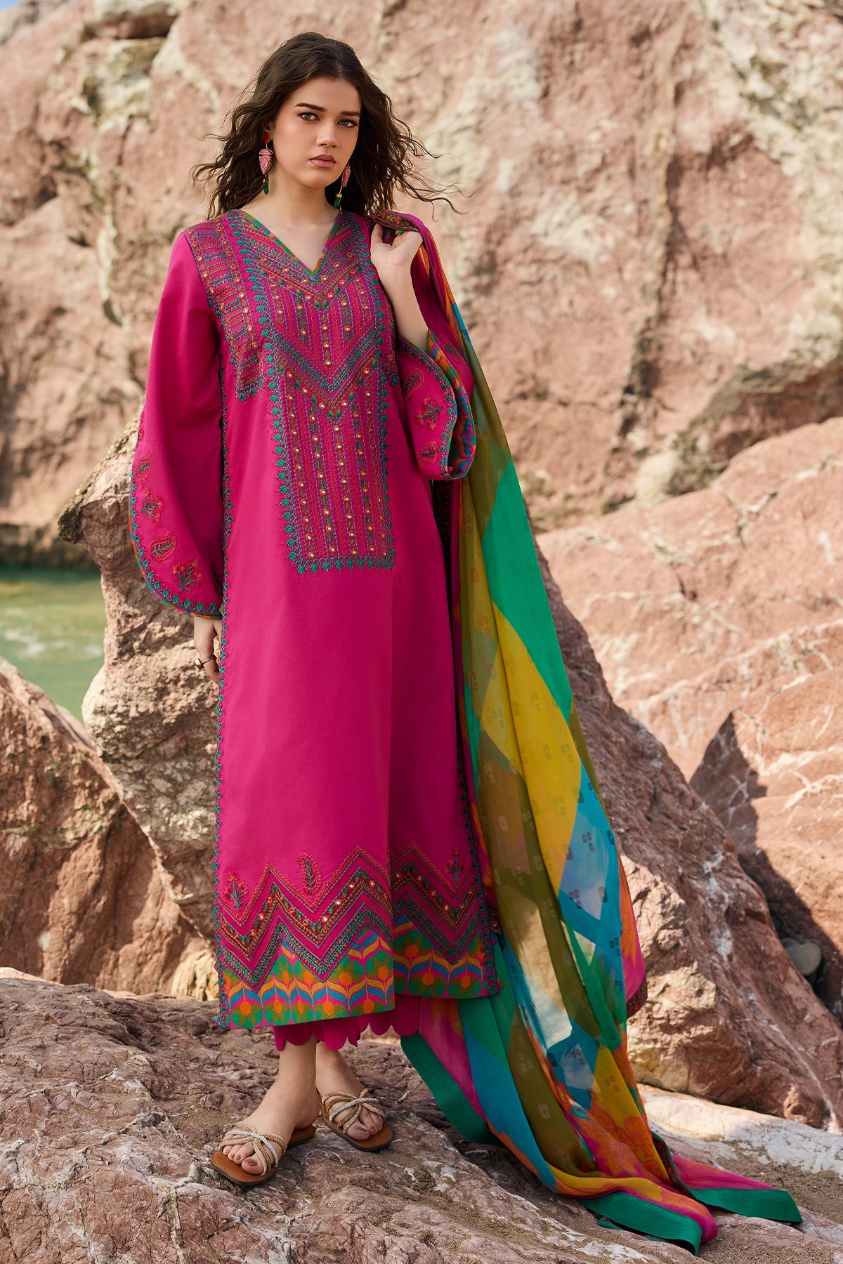 Charizma Sun Shine Vol 01 '26 | 3-PC Unstitched Embroidered Lawn Collection CSN6-03