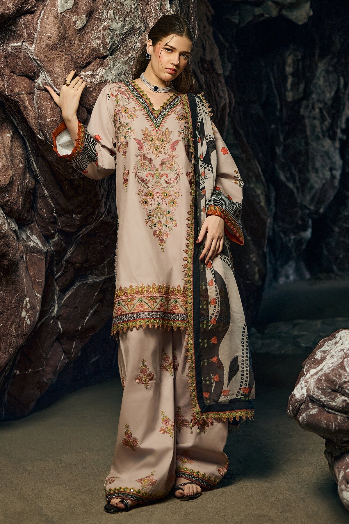 Charizma Sun Shine Vol 01 '26 | 3-PC Unstitched Embroidered Lawn Collection CSN6-07